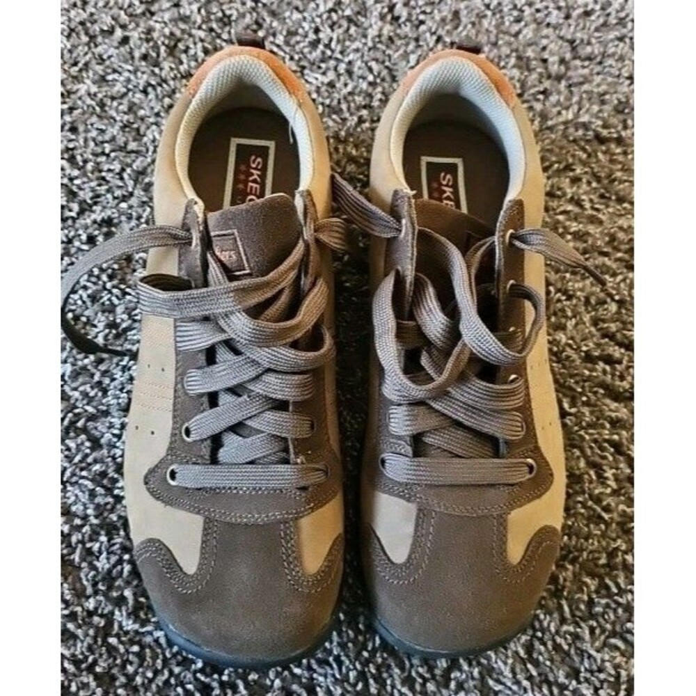 Skechers Tie Shoes Womens Brown And Beige Lightweight Sketchers Sz 11
